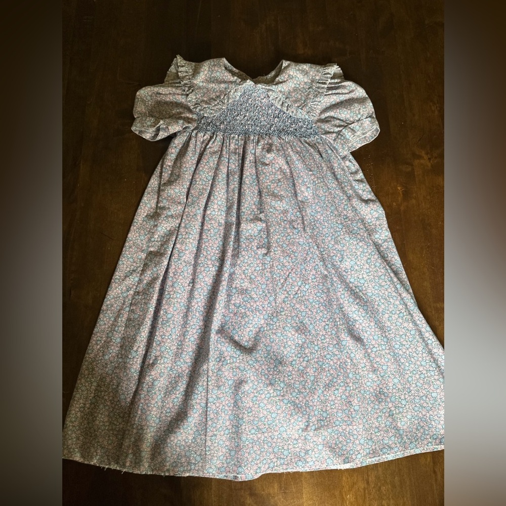 Vintage Polly Flinders Girls 6X Dress Floral Prarie Cottage Party 80s 90s